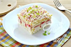 лаваш с крабовыми палочками и плавленым сыром и огурцом Salat S Krabovymi Palochkami I Plavlenym Syrom Recept