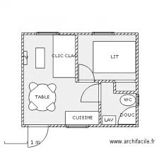 Plan De 4 Pieces 19 M2 Dessine Avec Le Logiciel Gratuit Archifacile Plan De Maison Plan Logiciel Plan Maison Plans Petits Appartement Plan Appartement