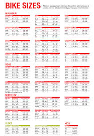 Specialized Road Bike Sizing Chart For Women Fuji Road Bike