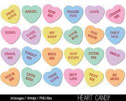Heart Clipart Heart Candy Clip Art Sweethearts Candy Etsy In 2021 Sweetheart Candy Heart Candy Candy Clipart