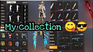 Join today and get free 100 diamonds welcome bonus. My Collection In Garena Freefire All Emotes Backpack Skins Parachute Skin Weapons In Freefire Youtube