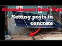 Solar Panel Groundmounts: Sinclair Skyrack with concrete foundation