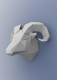 Lowpoly Aries 3d Print Model Paper Folding Origami Paper Folding Print