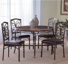 Find a small table, small wooden dinette sets or a small wooden table with chairs set that fits both your lifestyle and budget. Bernards Tuscan 5 Piece Metal Faux Marble Dinette Table Set Westrich Furniture Appliances Dining 5 Piece Sets