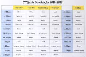 7th Grade Homeschool Schedule And Lesson Plan Homeschool Schedule School Schedule Middle School Schedule