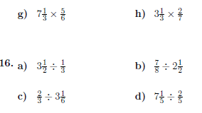 Operations Between Whole Numbers Fractions And Mixed Numbers Worksheet With Solutions Fractions Mixed Numbers Worksheets
