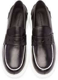 Black And White Penny Loafers Alexander Mcqueen Black White Leather Penny Loafers Dress Shoes Men Penny Loafers
