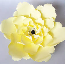 Black And Yellow Flowers Template N 7 Curled Outwards Large Paper Flower With Black Glitter Center In Light Yellow By Paper Paper Flowers Paper Flower Template Large Paper Flowers
