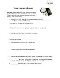 Great Human Odyssey Video Worksheet With Answer Key Tpt Human Science Lesson Plans Odyssey