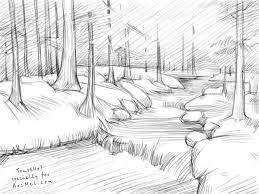 How To Draw A River Step By Step Landscape Drawings Landscape Sketch Nature Drawing