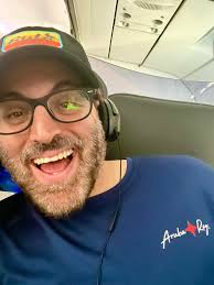 Greetings from the flight deck, ready for takeoff in Aruba