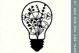 Choose from 5000+ light bulb graphic resources and download in the form of png, eps, ai or psd. Floral Lightbulb Svg Wildflowers Svg Graphic By Anastasiyaartdesign Creative Fabrica
