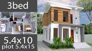 Small 3 bedroom 2 bath house plans floor plans. House Plans 5 4x10m With 3 Bedroom Today Floor Plans