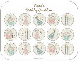 Free Printable Birthday Countdown Customize Online