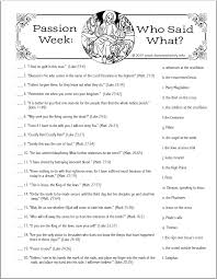Perhaps it was the unique r. Passion Week Quiz Free Printable Flanders Family Homelife