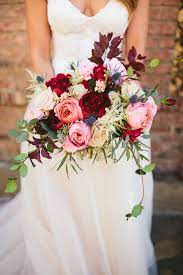 Fall color wedding bouquets with red blue and purple. 12 Fall Color Wedding Bouquets With Red Blue And Purple In 2020 Red Bridal Bouquet White Bridal Bouquet White Wedding Bouquets