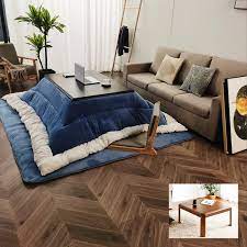 Amazon.com: Kotatsu Heating Table kotatsu Table Winter Tatami Coffee Table  Bay Window Low Table Heating Table+Quilt+Carpet+Heater (Color : Blueb, Size  : 80 * 80 * 45cm) : Home & Kitchen