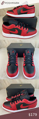 New Nike Air Jordan 1 Low Red Black Reverse Bred In 2020 New Nike Air Jordan 1 Low Nike Air Jordan