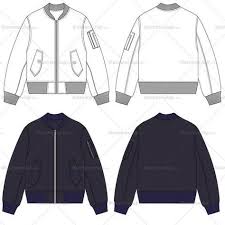 Fashion Flat Vector Template Men S Classic Bomber Jacket Fashion Slat Template Made In Front And Back Sket Bomber Jacket Fashion Fashion Sketches Men Jackets
