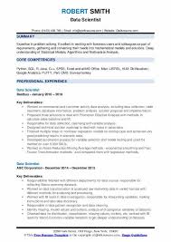 Data Scientist Resume Samples Qwikresume