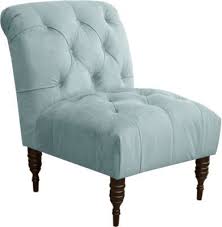 Shell Coast Blue Armless Chair Nbsp 299 99 33w X 24 5d X 34 5h Find Affordable Accent Chairs For Your Home Upholstered Chairs Living Room Chairs Furniture