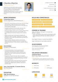 Professional Waiter Waitress Modern Resume Example Professional Resume Writing Service Resume Examples Resume Work