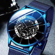 Geneva watches is the place to go for the ultimate timepiece. Geneva Men S Classic Watches Fashion Date Calendar Analog Quartz Watch Luxury Stainless Steel Mesh Leather Men S Business Casual Clock Reloj Hombres Wish