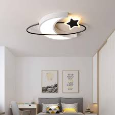 It can be installed in a variety of spaces, from indoor pools and hotels to children's rooms. Modern Led Ceiling Lamp For Kids Bedroom Moon And Star Design Ceiling Lighting Dimmable With Remote Control Children S Room Boys Baby Room Bedroom 50cm Amazon Co Uk Kitchen Home