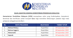 Calon hendaklah warganegara malaysia berusia tidak kurang. Pengambilan Jawatan Guru 2019 Di Kementerian Pendidikan Malaysia Kpm Ejawatankini Com