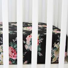 This modern black and white crib sheet is perfect for your adventurous little one. Black Floral Crib Sheet Floral Crib Sheet Baby Girl Room Baby Decor