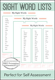 Alphabetical definition, in the order of the letters of the alphabet: Top Sight Word Lists Free Printables