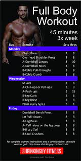 Gym Workout Routine 3 Days A Week Novocom Top