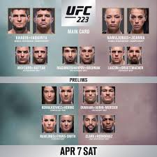 Do you really think an already losing osp was gonna survive getting rocked and face planted by tanner boser. Ufc Your Official Line Up Tonight At Ufc223 Give Us Your Predictions Below Facebook