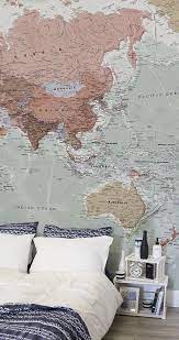 Classic World Map Wallpaper Mural Hovia Wallpaper Bedroom Map Wallpaper World Map Wallpaper