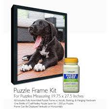 After your puzzle is nice and flat, it's time to glue it down—and some formulas work better than others: Jigsaw Puzzle Frame Kit Featuring Craft Medley Puzzle Glue Walmart Com Walmart Com