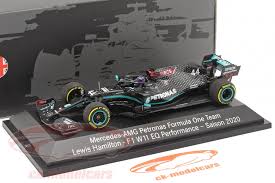 Als titelverteidiger geht der sechsmalige champion lewis hamilton ins rennen. Minichamps 1 43 Lewis Hamilton Mercedes Amg F1 W11 44 Formel 1 Weltmeister 2020 B66960578 Modellauto B66960578