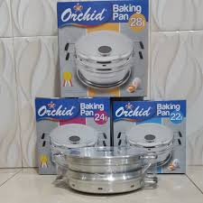 Staff writer 5 july 2021. Ready Baking Pan Orchid Panci Cetakan Bolupanci Panggang Kue Bolu Aluminium 24cm Berkualitas Shopee Indonesia