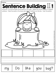 Sentence Building Sentence Building Kindergarten Writing Kindergarten Literacy