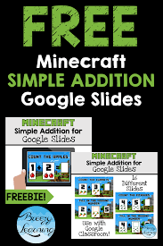 What font was used in minecraft logo? Simple Addition Minecraft For Google Slides Classroom Distance Learning Google Slides Simple Math Simple Addition