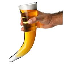 The very same as were used by ancient vikings and celts, for very good ale or beer drinking. Beer Mug Viking Horn 480ml With Wooden Stand