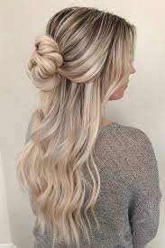 45 Perfect Half Up Half Down Wedding Hairstyles Down Hairstyles For Long Hair Hair Styles Half Up Hair
