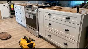 Cabinet samples, countertops, wall cabinets, base cabinets Kraftmaid Cabinets White Shaker Kitchen Installation Youtube