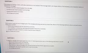 Select find related > messages in this conversation. Solved Question 1 The Purpose Of Mission Vision And Val Chegg Com
