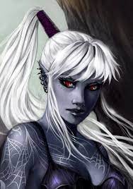 F Drow Elf Rogue Arcane Trickster Leather Armor Tatoo S Portrait Female Upper Worlder Med Character Portraits Fantasy Character Design Dark Fantasy Art