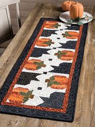Exclusively Annie S Quilt Designs Pumpkin Hollow Table Runner Pattern In 2020 Quilted Table Runners Patterns Table Runner Pattern Table Topper Patterns