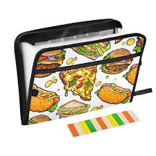 Amazon.com: VIGTRO Carpeta de archivos expansible de 13 bolsillos para  comida rápida, pizza, perro caliente, organizador de archivos de acordeón  con etiquetas de colores, documento expandible tamaño carta A4 con :  Productos