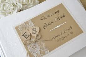 Your wedding guest book could be more than signatures of the guests. Luxury Personalised Wedding Guest Book Heart Lace And Bow