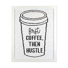 The motto of any hard working guy or gal… coffee and hustle. 16 Inch X 20 Inch First Coffee Then Hustle Sequin Pin Memo Board Bed Bath Beyond
