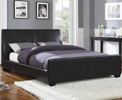 This Is The Bed I Really Like The Black Leather Design And The Shape Of It And It Suits With Th Queen Upholstered Bed Modern Bedroom Furniture Leather Bedroom