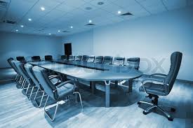 The conference room is the center hub of the office. Large Table And Chairs In A Modern Stock Image Colourbox